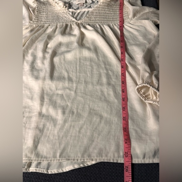 Knox Rose Off White Long Sleeved Shirt Size Medium Fairygoth Romantic - Picture 8 of 10